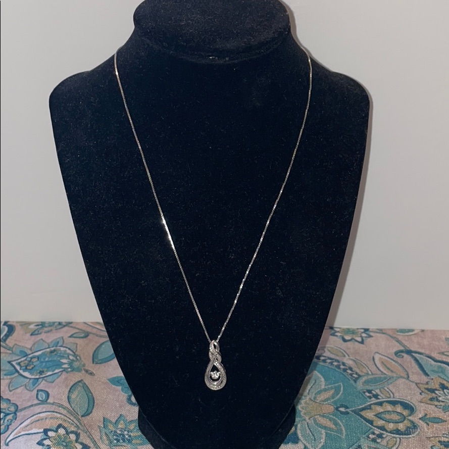 Diamond Infinity Necklace Faux Diamond